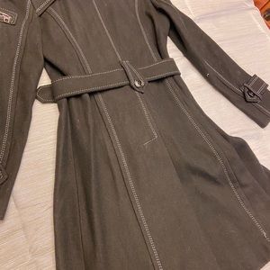 Black full-length winter coat